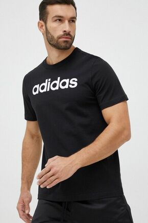 Bombažna kratka majica adidas črna barva - črna. Kratka majica iz kolekcije adidas. Model izdelan iz elastične pletenine. Visokokakovosten