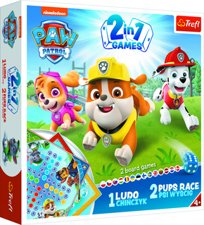 Trefl GAME 2v1 Ludo / Pups race Paw Patrol