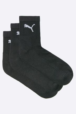 Puma nogavice (3-pack) - črna. Nogavice iz kolekcije Puma. Model izdelan iz elastičnega