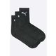 Puma nogavice (3-pack) - črna. Nogavice iz kolekcije Puma. Model izdelan iz elastičnega, enobarvnega materiala. V kompletu so trije pari.