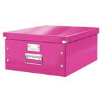 Rožnata škatla za shranjevanje Leitz Click&amp;Store, dolžina 48 cm