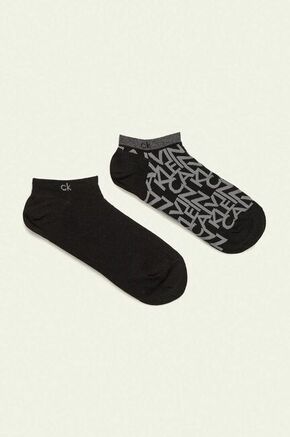 Calvin Klein nogavice (2-pack) - črna. Nogavice iz kolekcije Calvin Klein. Model izdelan iz elastičnega materiala. V kompletu sta dva para.