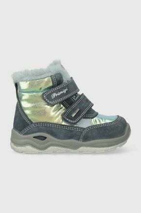 Otroški zimski škornji Primigi - modra. Zimski čevlji iz kolekcije Primigi. Podloženi model izdelan iz kombinacije semiš usnja in sintetičnega materiala.