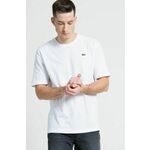 Kratka majica Lacoste moški, bela barva - bela. Kratka majica iz kolekcije Lacoste. Model izdelan iz enobarvne pletenine. Izjemno udoben material.