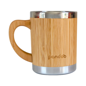 Pandoo Skodelica za kavo iz bambusa in nerjavnega jekla - 1 k.