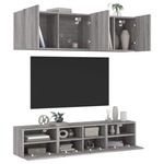 VIDAXL Komplet TV omaric 5-delni siva sonoma inženirski les