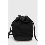 Torbica Calvin Klein črna barva - črna. Majhna torbica iz kolekcije Calvin Klein. Model na zapenjanje izdelan iz iz ekološkega usnja.