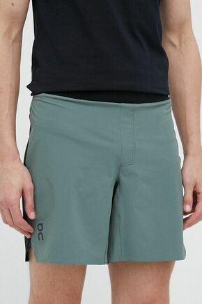 Kratke hlače za tek On-running Lightweight zelena barva - zelena. Kratke hlače za tek iz kolekcije On-running. Model izdelan iz hitro sušečega materiala z antibakterijskim premazom.