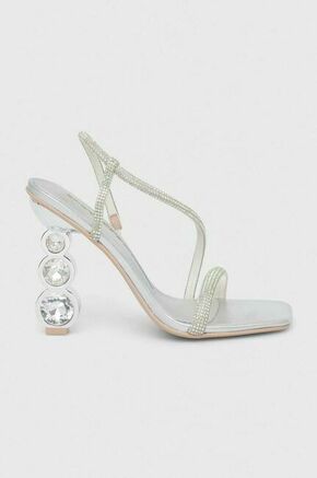 Usnjeni sandali Kat Maconie Kabita srebrna barva - srebrna. Sandali iz kolekcije Kat Maconie. Model izdelan iz naravnega usnja. Izrazit model za posebne priložnosti.