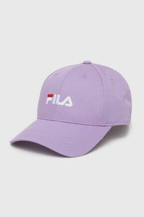 Kapa Fila vijolična barva - vijolična. Kapa s šiltom vrste baseball iz kolekcije Fila. Model izdelan iz tkanine z nalepko.