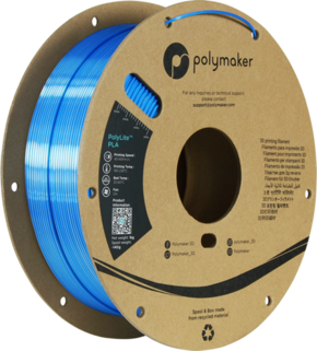 PolyLite Dual Silk PLA Beluga Silver-Blue - 1