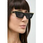 Sončna očala Valentino V - GOLDCUT - I ženska, črna barva, VLS-113A - črna. Sončna očala iz kolekcije Valentino. Model z enobarvnimi stekli in okvirji iz kombinacije kovine in plastike. Ima filter UV 400.