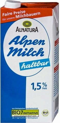 Alnatura Bio trajno alpsko mleko