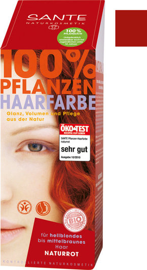 "Sante Rastlinska barva za lase - naravno rdeča - 100 g"