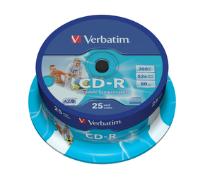 MEDIJ CD-R VERBATIM 25PK printable tortica