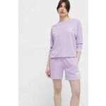 Kratke hlače za na plažo Emporio Armani Underwear vijolična barva - vijolična. Kratke hlače za na plažo iz kolekcije Emporio Armani Underwear. Model izdelan iz materiala z nalepko. Izjemno udobna tkanina z visoko vsebnostjo bombaža.