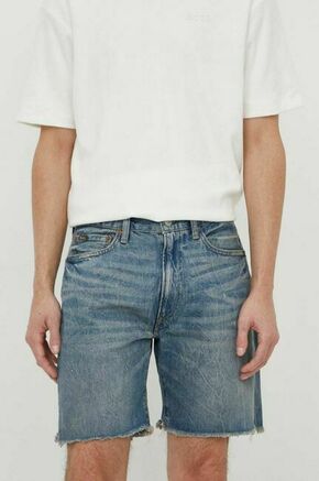 Jeans kratke hlače Polo Ralph Lauren moški - modra. Kratke hlače iz kolekcije Polo Ralph Lauren. Model izdelan iz jeansa. Model iz togega materiala