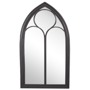 Beliani Stensko ogledalo 62 x 113 cm črno TRELLY