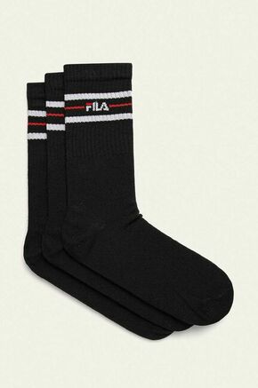 Fila nogavice (3-pack) - črna. Nogavice iz zbirke Fila. Model iz elastičnega materiala. Vključeni trije pari