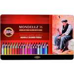 Koh-i-Noor akvarelne umetniške barvice MONDELUZ 36 kosov v pločevinasti škatli