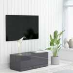 TV omarica visok sijaj siva 80x34x30 cm iverna plošča