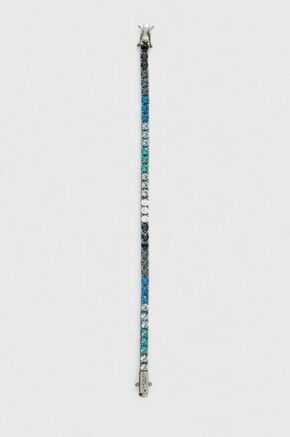 Zapestnica Kurt Geiger London ženska - modra. Zapestnica iz kolekcije Kurt Geiger London. Model z okrasnimi elementi izdelan iz medenine.
