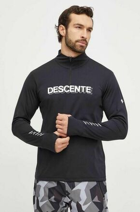Funkcionalna majica z dolgimi rokavi Descente Archer črna barva - črna. Funkcionalna majica z dolgimi rokavi iz kolekcije Descente. Model izdelan iz tkanina z brušeno notranjostjo.
