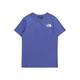 Otroška bombažna kratka majica The North Face REDBOX TEE (BACK BOX GRAPHIC) vijolična barva - vijolična. Otroška kratka majica iz kolekcije The North Face, izdelana iz tanke, elastične pletenine. Model iz zračne bombažne tkanine.
