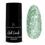 Juliana Nails Gel Lak Diamond Glitter Honest zelena turkizna z bleščicami No.574 6ml