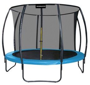 WANNADO trampolin 6FT - 183 cm z notranjo mrežo + lestev - svetlo modra