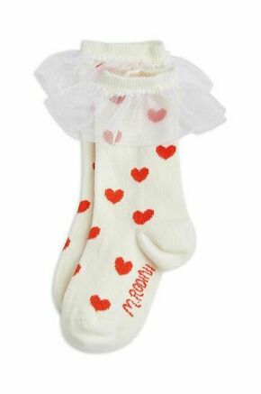Otroške nogavice Mini Rodini bela barva - bela. Otroški nogavice iz kolekcije Mini Rodini. Model izdelan iz vzorčastega materiala.
