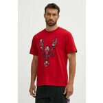 Bombažna kratka majica Vilebrequin TARECK moška, rdeča barva, TRKAP331 - rdeča. Kratka majica iz kolekcije Vilebrequin, izdelana iz tanke, elastične pletenine. Model iz izjemno udobne bombažne tkanine.