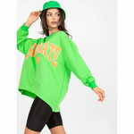FANCY Ženska majica s kapuco s potiskom ERASMO zelene in oranžne barve FA-BL-7821.40P_387394 Univerzalni