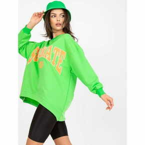 FANCY Ženska majica s kapuco s potiskom ERASMO zelene in oranžne barve FA-BL-7821.40P_387394 Univerzalni
