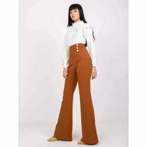 Factoryprice Ženske plisirane hlače Elegant SALERNO Light Brown LC-SP-22K-5019.13P_382096 36