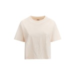 Bombažna kratka majica Guess bež barva - bež. Kratka majica iz kolekcije Guess, izdelana iz pletenine s potiskom. Model iz izjemno udobne bombažne tkanine.