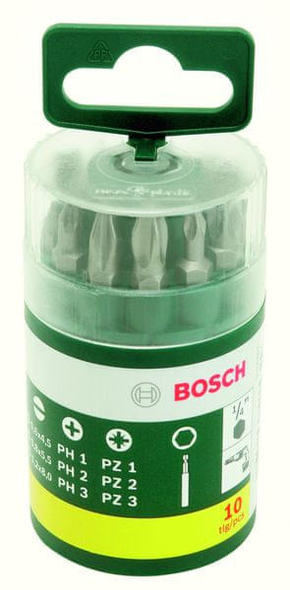 Bosch 10 delni set vijačnih nastavkov