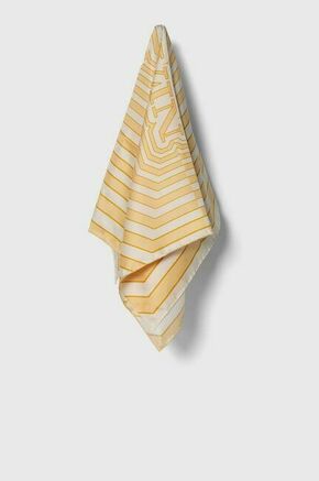Svilena ruta Lanvin rumena barva - rumena. Ruta iz kolekcije Lanvin. Model izdelan iz vzorčaste tkanine.