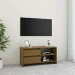vidaXL TV omarica medeno rjava 80x31x39 cm trdna borovina