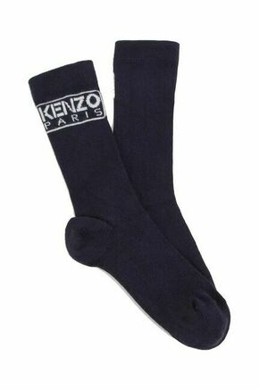 Otroške nogavice Kenzo Kids - modra. Otroški Visoke nogavice iz kolekcije Kenzo Kids. Model izdelan iz elastičnega materiala.
