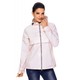 Light Pink Women Zipper Lapel Suit Blazer with Foldable Sleeve 27281