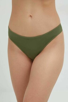 Tangice Calvin Klein Underwear zelena barva - zelena. Tangice iz kolekcije Calvin Klein Underwear. Model izdelan iz enobarvnega materiala.