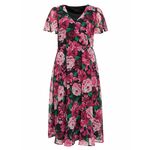 Orsay Ženska črno-rožnata cvetlična obleka ORSAY_471674-660000 40