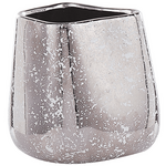 Beliani Dekorativna keramična vaza 20 cm srebrna CIRTA