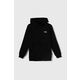 Otroški pulover Vans BASIC LEFT CHEST PO II črna barva, s kapuco - črna. Otroški pulover s kapuco iz kolekcije Vans, izdelan iz enobarvne pletenine. Model z mehko oblazinjeno notranjostjo zagotavlja mehkobo in povečuje udobje.