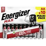 Energizer Energizer MAX AA LR6 alkalne baterije, 10 kosov, dolga življenjska doba, visoka odpornost na razlitje