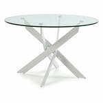 Okrogla jedilna miza s stekleno mizno ploščo 120x120 cm Ruth – Marckeric