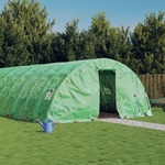 vidaXL Rastlinjak z jeklenim ogrodjem zelen 110 m² 22x5x2,3 m