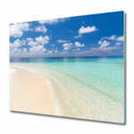 tulup.si Steklena podloga za rezanje Plaža na maldivih 2x30x52 cm