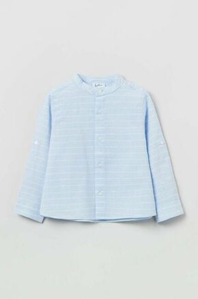 Srajca za dojenčka OVS - modra. Za dojenčka srajca iz kolekcije OVS. Model izdelan iz vzorčaste tkanine.